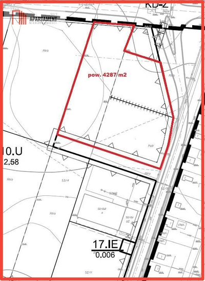 Działka inwestycyjna - market, przychodnia
