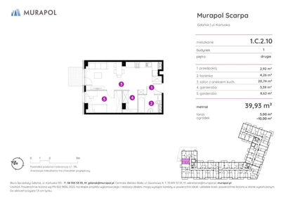 Udogodnienia:	blisko centrum; dogodny dostęp do miejskiej komunikacji; pakiet antysmogowy; smart home; w pobliżu inwestycji znajduje się galeria handlowa Forum Gdańsk, Galeria Morena oraz liczne punk…