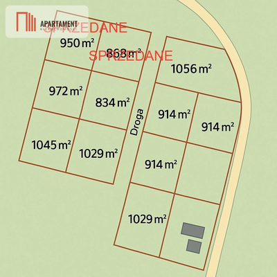 Iwno-działki budowlane koło Kcyni od 800m2 do 1056 - 5