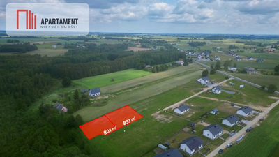 Działka budowlana 801m Lubichowo Poziomkowa
