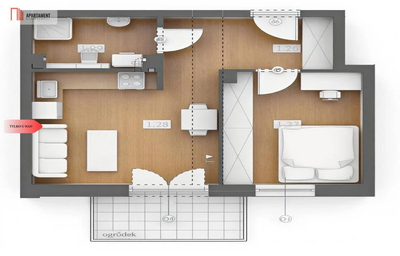 Stylowe dwupojowe mieszkanie kategorii PREMIUM - 3