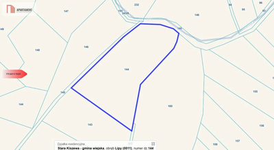 Działka 1,33 ha Nad rzeką WIERZYCA-LIPY-STRUGA! - 2