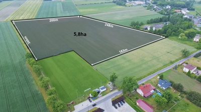 Działka przemysłowa 5,8 ha | gm. Łowicz | MPZP - 2