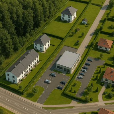 Działka budowlana – centrum, 2606 m² - 2