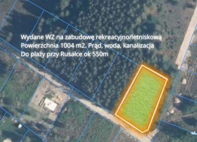 Działka z WZ nad J.Białym. Budujesz od zaraz!