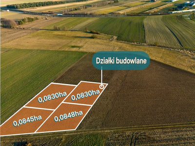 4 Działki budowlane pod Dobrodzieniem! Niska cena!
