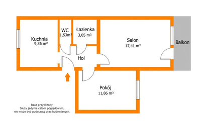 2 pokojowe mieszkanie z balkonem! - 2