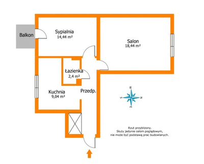 53m2 przestrzeni na 1 piętrze |BALKON |Manufaktura - 5