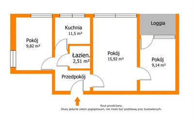 Mieszkanie przy manufakturze 3 pokoje | Koziny - 3
