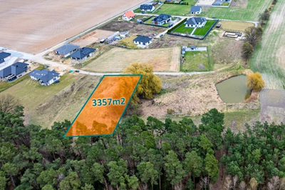 Porażyn działka budowlana 3357m2 MPZP| pod lasem - 2