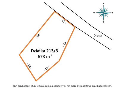 Dopiewiec: Działka 673m² | media | droga | PKP - 4