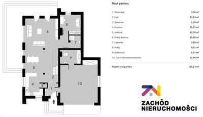 Prezentujemy na sprzedaż rozpoczętą budowę domu jednorodzinnego o powierzchni 204,52 m2 usytuowanego na pięknej działce na wzniesieniu w miejscowości Zabór na działce o powierzchni ok. 1501 m2 - 2