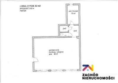 LOKAL NA SPRZEDAŻ O POWIERZCHNI 63M2 USYTUOWANY NA PARTERZE W BUDYNKU MIESZKALNYM NA DUŻYM DOBRZE ZURBANIZOWANYM OSIEDLU. - 3
