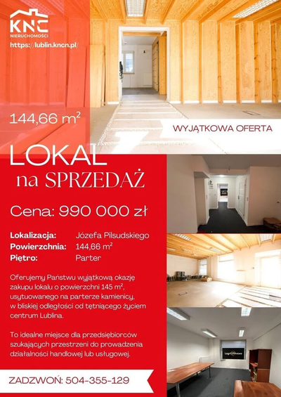 Lokal, 145 m2, parter, Śródmieście