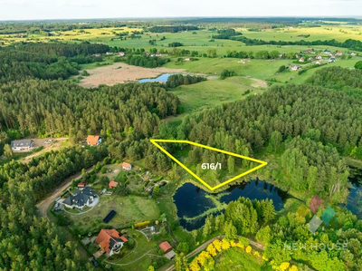 Działka  w otoczeniu lasu, widok na staw - 4