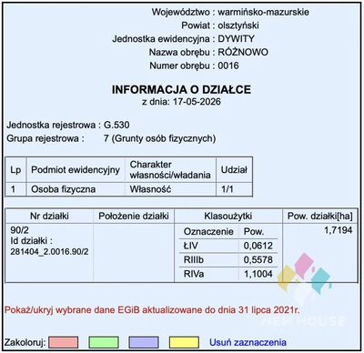 Działka rolna Różnowo 4,05 ha - 5