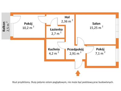 IDEALNE DLA RODZINY 3 POKOJE PIASKOWA GÓRA - 5