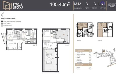 NOWE MIESZKANIA 3 POKOJE. BALKON, TARAS, ANTRESOLA - 4