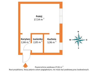 Okazja inwestycyjna: 27 m² przy Parku na Zdrowiu - 2