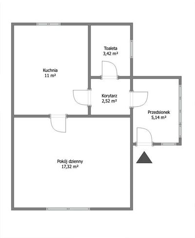 mieszkanie 39,4 m2 z ogródkiem w Żoruchowie - 2