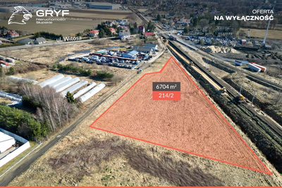 działka przy trasie kolejowej w Kobylnicy| 6704 m2