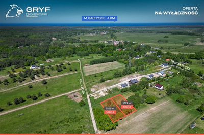 2 działki w Objeździe - 1022 m2 i 1021 m2