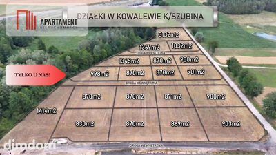 *Działki 830- 3132m2  Kowalewo Szubin ŚCIANA LASU