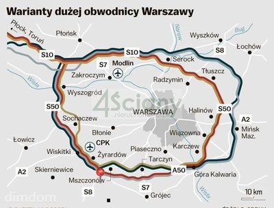 Działka inwestycyjna 35000  m2 przy trasie S 8 w pobliżu Mc Donald, 500 m do południowego wiaduktu - zjazdu z trasy S8 , 5 km w lini prostej do aquaparku Suntago. W okolicy jest planowana duża obwodn… - 4
