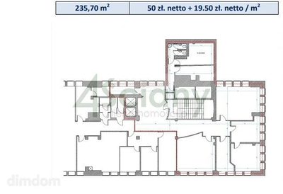 Lokal biurowy o powierzchni 235,70m2 usytuowany w centrum Warszawy. - 2