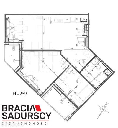3 pok., Zabłocie, 2022r., 2 balkony, klimatyzacja - 2