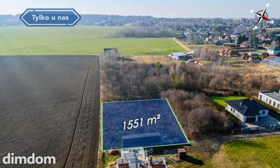 Działka pod zabudowę jednorodzinną Północ 1551m2 - 2