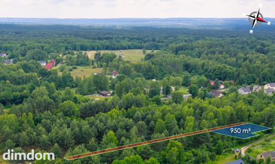 Działka budowlana w środku lasu  950m2 - 4