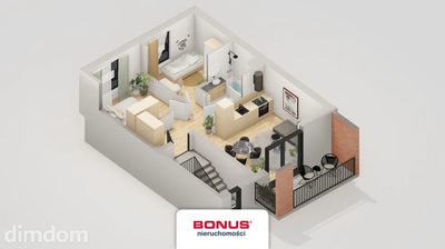 3 - pokojowe | Niska zabudowa | 48,27m2 - 3