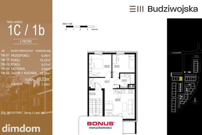 3-pokojowe | 48,03m2 | salon od strony południowej - 5