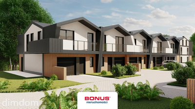 Szeregówka z garażem w bryle | 113,68m2