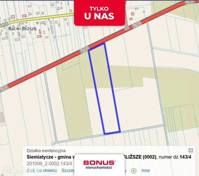 Działka rolno - leśna 2,78 ha