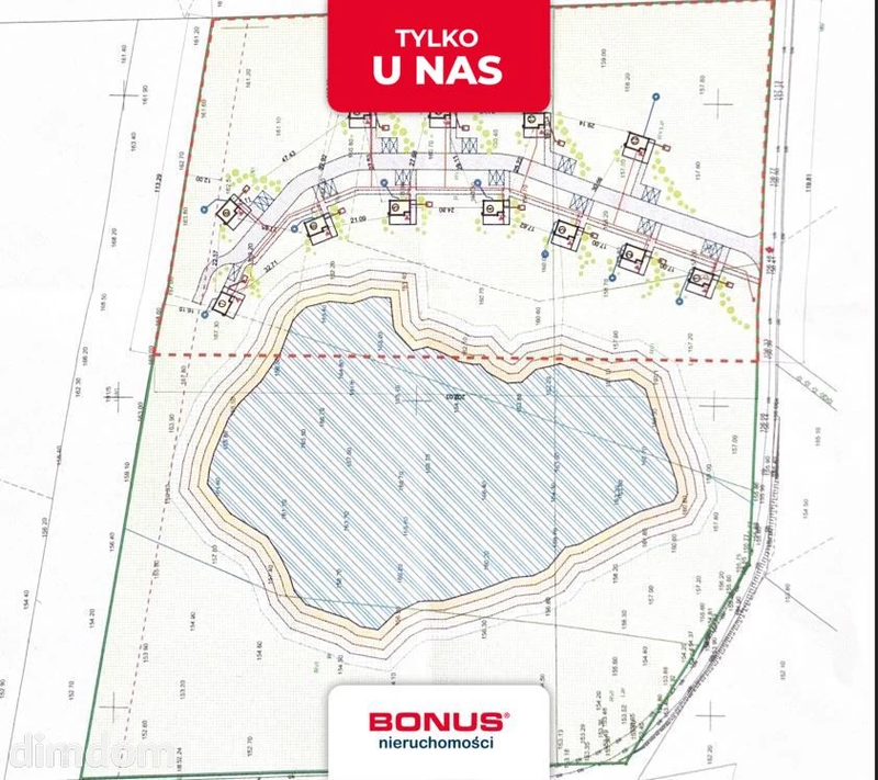 5ha ze stawem i projektem 12 domków - 109345522.jpg