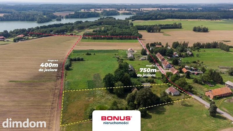 Dom nad jeziorem | działka budowlana WZ na 3 domy | gm. Miłomłyn - 112489022.jpg