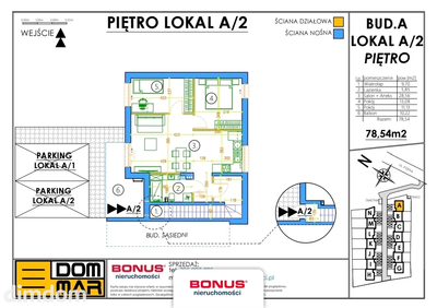 3 pokoje, balkon i sąsiad tylko z jednej strony - 2