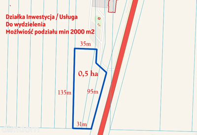 Działka usługowa min 20ar max 50ar  Pałecznica Kol - 3
