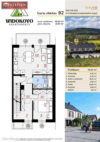 Widokovo Jeżów Sudecki M2 1 piętro + drugi poziom - 3