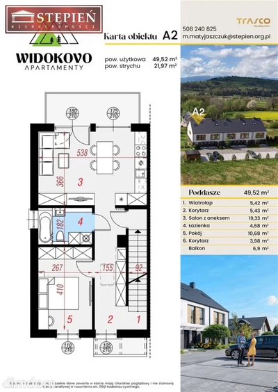 Widokovo Jeżów Sudecki M2 1 piętro + drugi poziom - 4