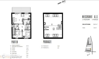 Mieszkanie 4-pokojowe, 2-kondygnacyjne, Ołtaszyn - 2