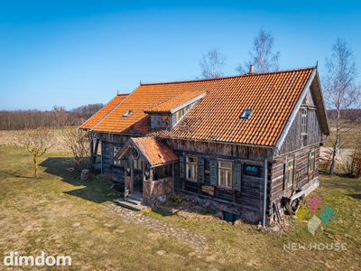 Zdory, dom z bala na działce 6471 m2, basen, sauna