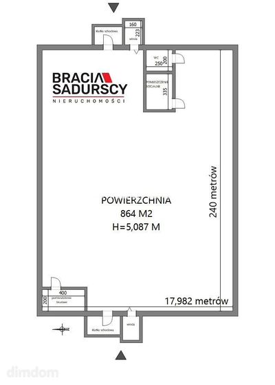 Hala mag. - prod. pow. 860 m2 w centrum Proszowic! - 2