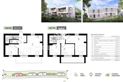 Bliźniak 75 m² 2 Poziomy Duży Ogród 241 m2 - 2