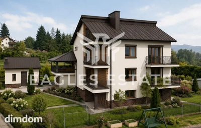 Dom z dwoma KW 240 m2 z działką 7,21a Strzyżów