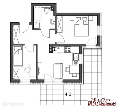 3 POKOJOWE MIESZKANIE Z BALKONEM - 4