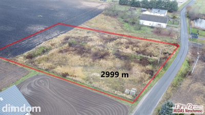 Działka 2999m2 blisko trasy Toruń-Włocławek - 2