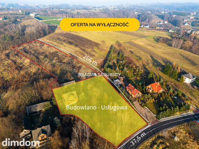 Działka inwestycyjna 1,3 ha, mpzp bliźniaki, media